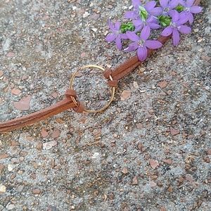 Chocker brown with a gold circle in the middle
